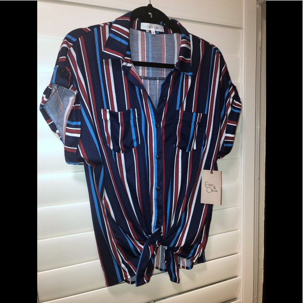 Eden & Olivia Anthropologie Crop Shirt